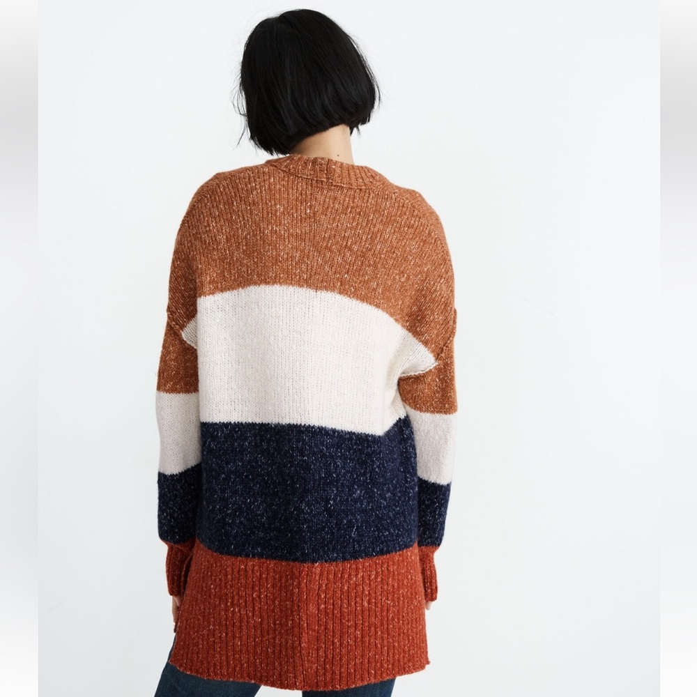 • Madewell • Women’s Striped Baxter Sweater Tunic
Marled Umber Large - Picture 2 of 4